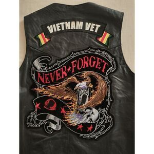 Hot Leather's Vest Never Forget Vietnam Dongtam Vietnam Vest By Hot Leathers